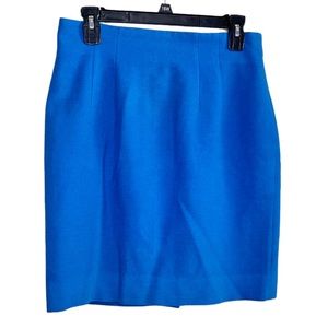 Laurel‎ wool pencil skirt blue size 40 US SZ 10 (262)